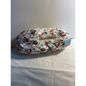 Disney Mickey‎ Mouse Christmas Holiday Slippers Lounge Shoes Womens S/M